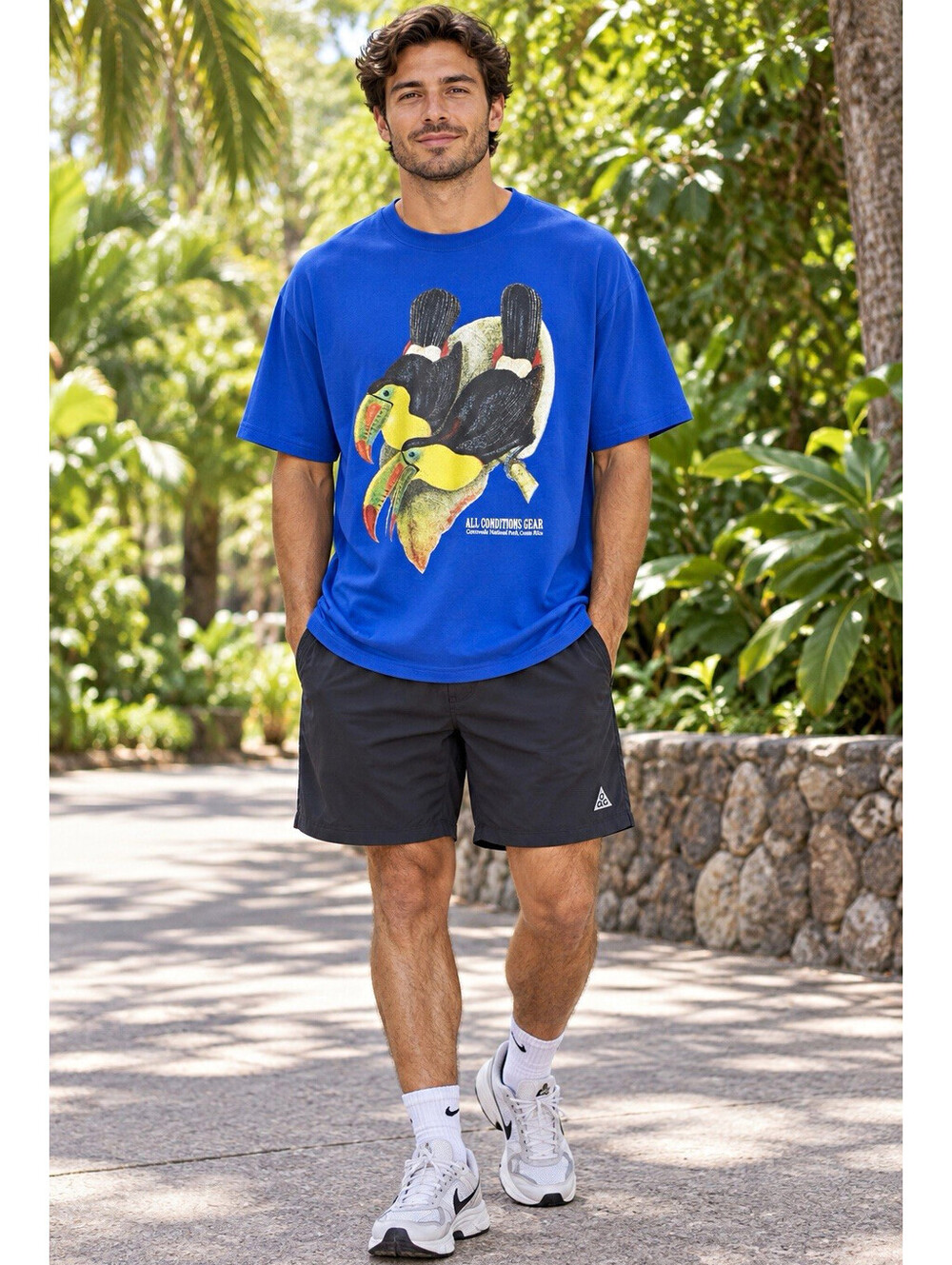 Nike ACG Dri-FIT Toucan Costa Rica Graphic Tee Game Royal Men’s S NWT